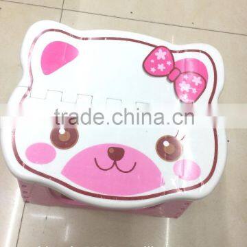 Hot Sale Cartoon Pattern Kids Plastic Folding Stool