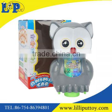 Battery option spray lighting owl toy with music