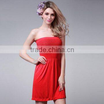 New Casual Style Strapless Sleeveless Slim Hype One-piece Ladies Dress