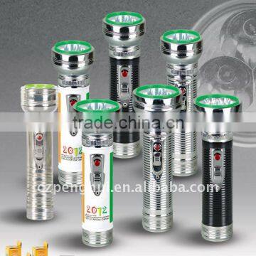 Metal led battery flashlight common flashlight