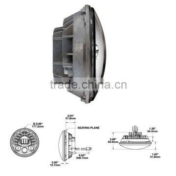 8790 7inch Led Headlight Chrome Black 12V Led Headlamp Hi/lo Amber Turning Signal and White Parking Lights for Harley Motorcycle photo-3