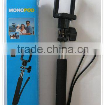 Handheld mobile phone monopod, monopod with phone holder