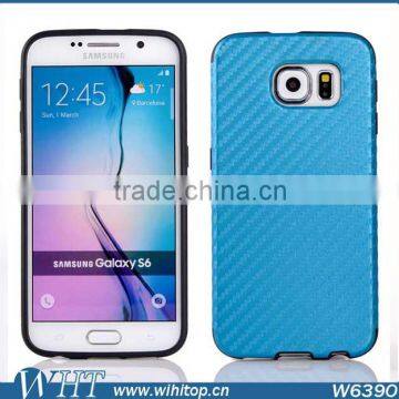 Wholesale Grain Carbon TPU Case Protective Case Cover For Samsung Galaxy S6 photo-5