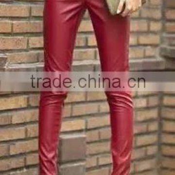 hot sale high quality pu leather trousers