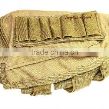 Funpowerland (Dark Earth / Tan) Shotgun Buttstock Shell Holder & Cheek Rest