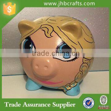 Hand Painting Resin Pig Money Box