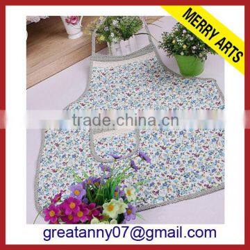 yiwu china factory wholesale fashional and recycle promotional cotton kitchen bib apron