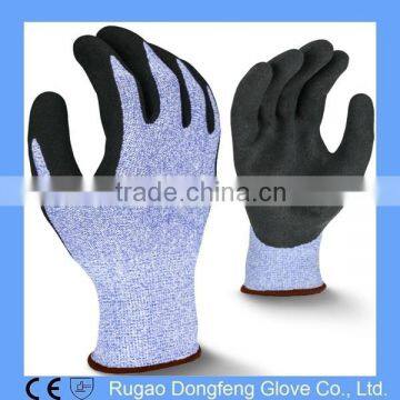 Cut Protection Micro Sandy Foam Latex Coated Glove