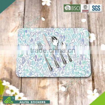 eco-friendly kitchen advertising colorful promotional printed pp navy blue placemats