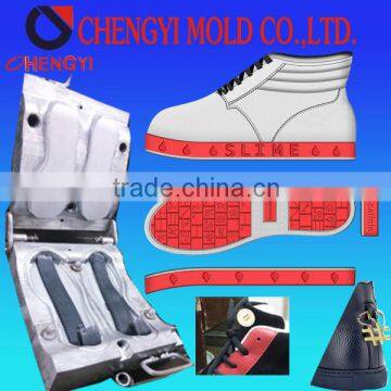 upper calfskin white/black/red leather with rubber shoe one station service shoe upper making and shoe sole mold oem factory                        
                                                Quality Choice