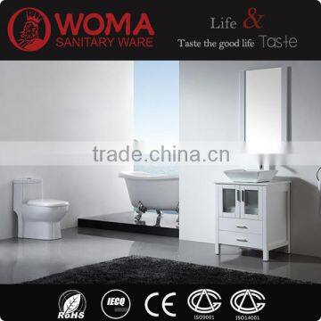 Fashional Modern Floor Standing Solid Wooden Bathroom Furniture for Villa