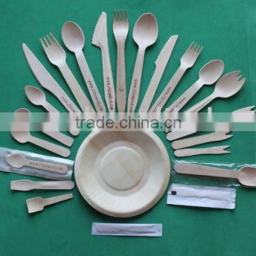 wooden cutlery for knife, fork, spoon