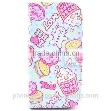 PU Printed Back Cell Phone Case For HTC M8