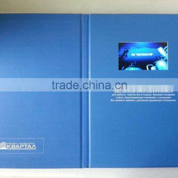 A4 4.3" customized design hard cover video greeting brochure cards for advertising