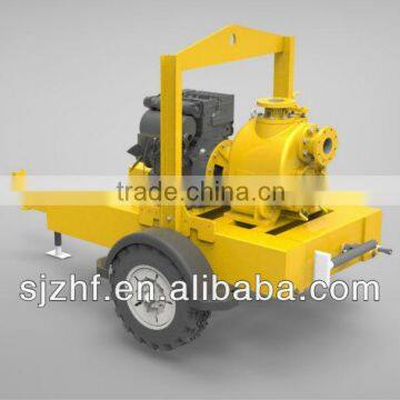 Trailer mounted type sewage self priming water pump