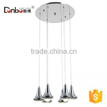 Zhongshan LED indoor lighting Elegant chrome metal chandelier modern design