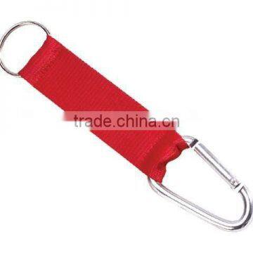 polyester short lanyard with carabiner key holder