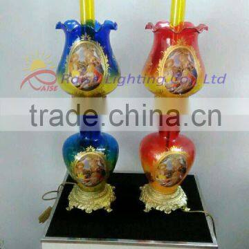 European glass table lamp for hotel,Home