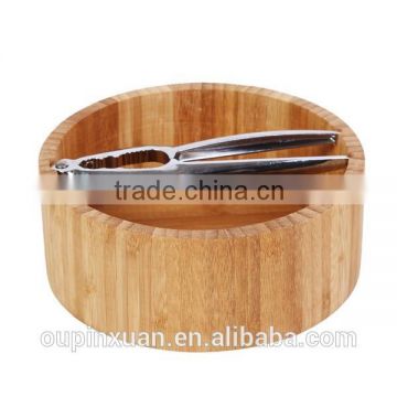 Nuts tray for kitchen design,100% nature bamboo nuts tray with gliers