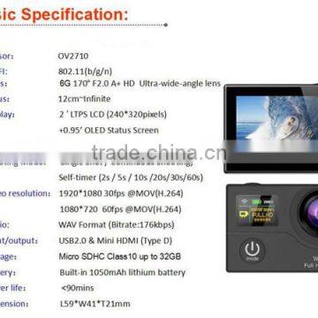 Hottest Camera Dual Screen Ultar Slim 1080P WIFI Action Camera photo-5