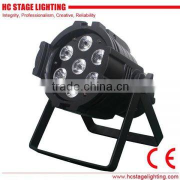 Hot promotion 7x12w rgbaw+uv 6 in 1 led par 64 light