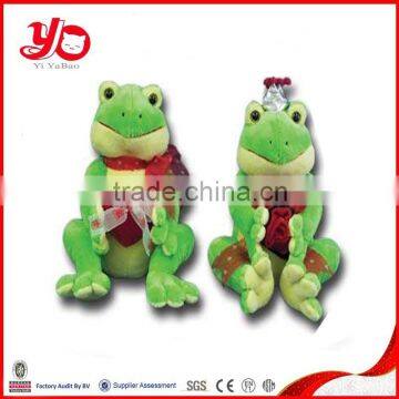 Attractive Design Stuffed Frog Toys for Valentine's Day, Green Frog Plush Toy photo-3