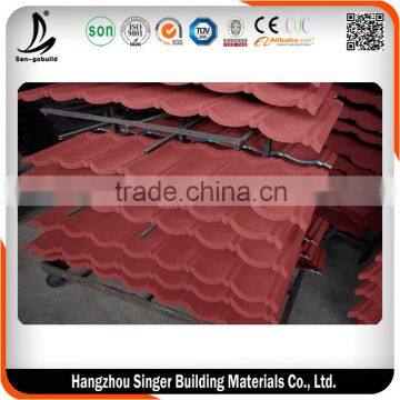 Colorful Stone Coated Roofing Tiles Longlife and Recycle Use Building Materials