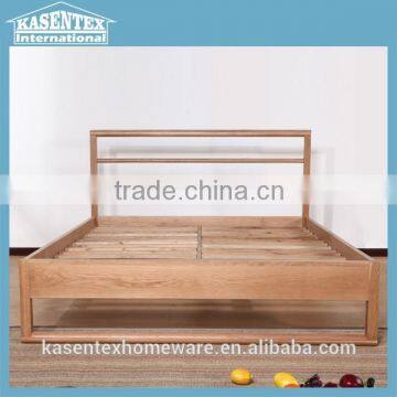 Wooden double bed, solid wood double bed with plates