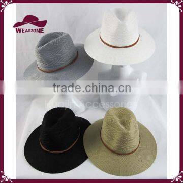 Fashion polyester acrylic knitted panama hat