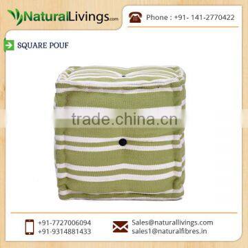 Eye Catching Square Pouf for Home Use