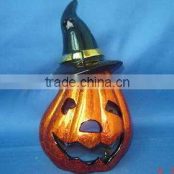 ceramic pumkin tea light holder halloween decorations