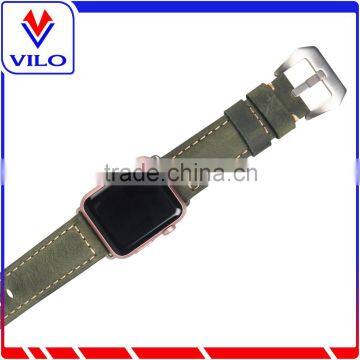 OEM 38mm 42mm Calf Leather Watch Band Pre-v Buckle Adapter for Apple Watch Strap photo-4