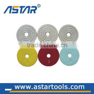 4'' 3 step diamond polishing pads for stone