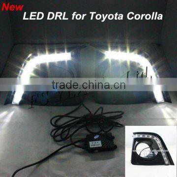 Car styling accessory for Toyota Corolla LED Daytime Running Light fog lamp cover DRL 12v white led drl fog lamp
