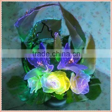 Optic Fiber Light Decoration / Rose & Calla & Lily / Artificial Plants