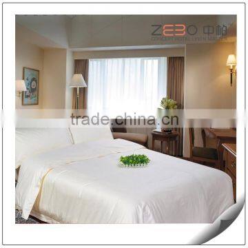 Nantong Factory Price White Color Wholesale Hotel Design Cotton Bed Sheet