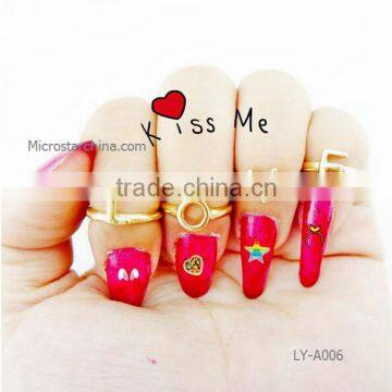 Girls High Quality in Stock Alloy 5PCS/set Cheap Bohemian Rings photo-5