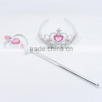 baby party crown and wands sets cheap princess tiara crown and wand