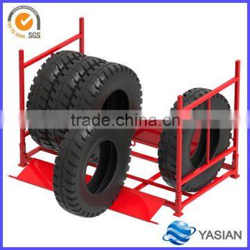 [CC-0005a]heavy duty metal tyre storage rack system,steel warehouse pallet