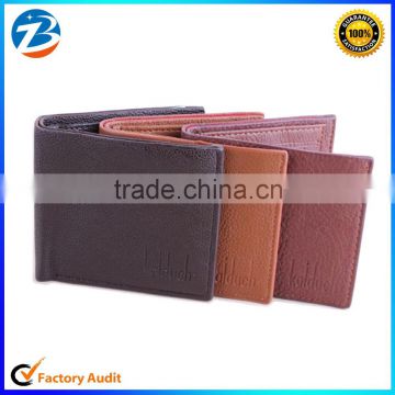 Wholesale Classical Custom Bifold Men's Small Leather Tyvek Wallet