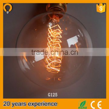 25-60W Spiral filament edison light bulb G40 larger size edison bulb clear glass housing ediosn bulb lamp                        
                                                Quality Choice