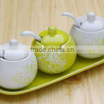 customize ceramic kitchen canister with ceramic holder