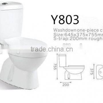 wc Toilet Chaozhou Sanitary Ware Two Piece Toilets Ceramic Washdown s Trap p Trap Cheap Toilet Y803 photo-2