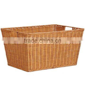 Natural rattan woven clothes basket