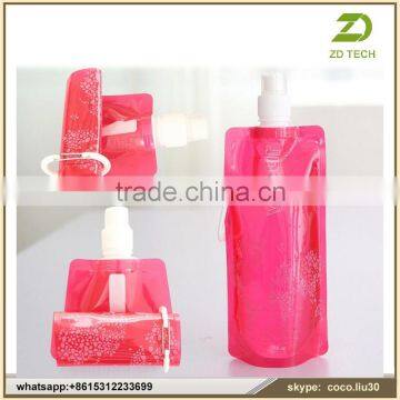 Customized Logo Printed Plastic Kids Foldable Water Bottle ZDS1731