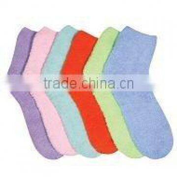 solid color super soft fuzzy slipper socks