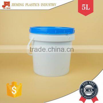 Round 5L Plastic Bucket With Screw Lid, Plastic Handle Pail for Paint, Glue Bucket photo-1