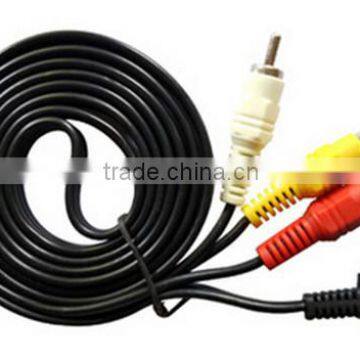 1.5m angle 3.5mm to 3RCA Male/male cable black color top quality cabletolink