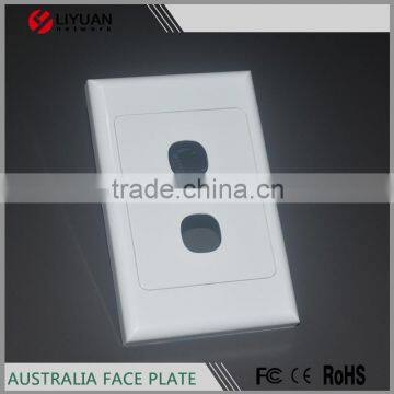 LY-FP163 LiYuan Free Sample factory customized LOGO printed 1/2/3/4/6 port socket wall face plate