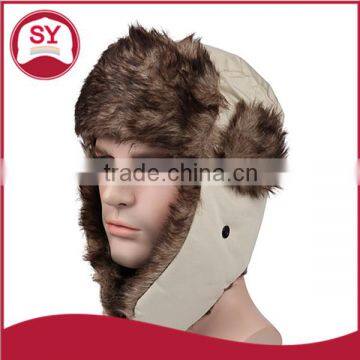 design your logo ear flap winter hat